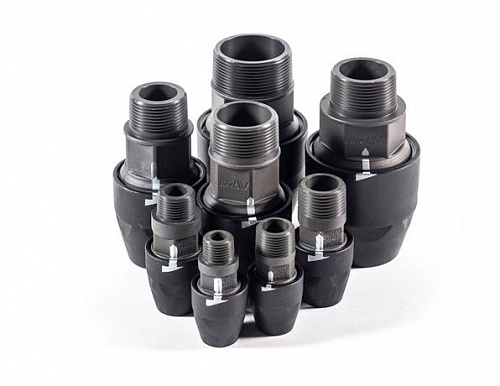Переходник на наружную резьбу ISO 7-R Male Aluminium D40-D11/2"